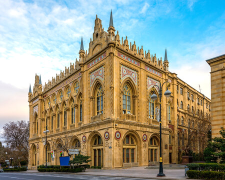 Azerbaijan National Academy of Sciences Building Facade Baku