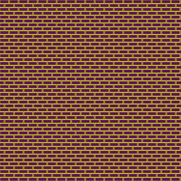 Yellow outline brick wall seamless pattern on a dark red background building architecture texture.