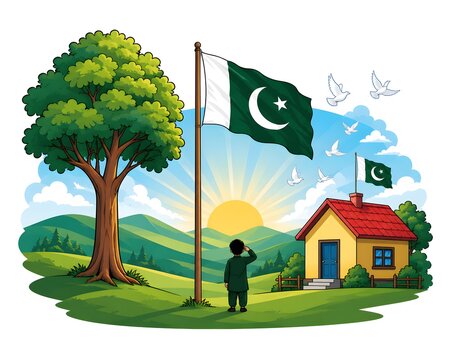 Celebrating Pakistan independence day 14 august