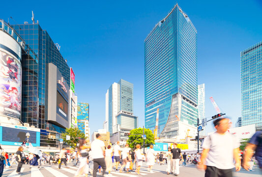 渋谷スクランブル交差点 酷暑日 Jul. 2026 