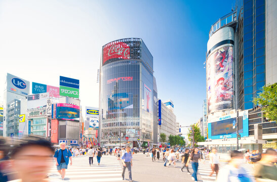 渋谷スクランブル交差点 酷暑日 Jul. 2026 