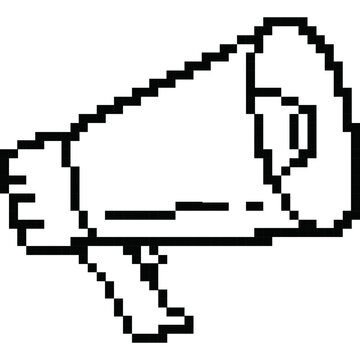 megaphone pixel art icon