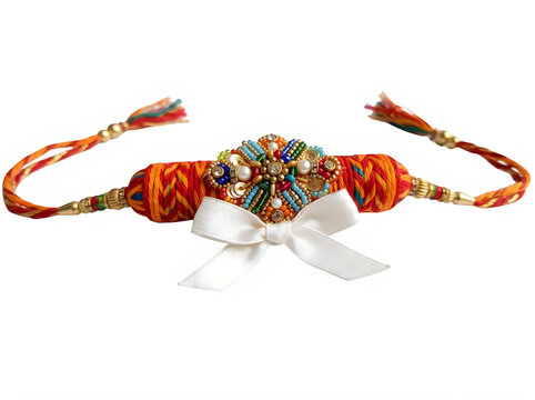 Colorful decorated rakhi wrist band for raksha bandhan festival