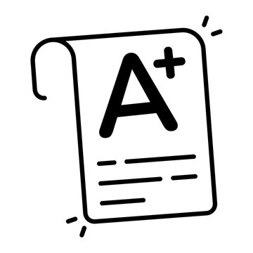 Editable design icon of result sheet 

