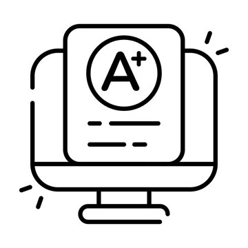 Editable design icon of result sheet 
