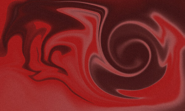 red liquid swirl background with grainy noise texture and fluid wave pattern