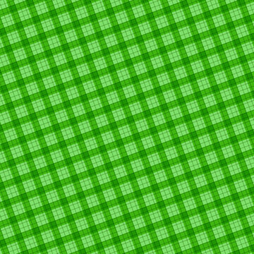Seamless green gingham checkered fabric pattern background with checkered