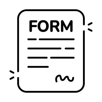 Editable design icon of admission form