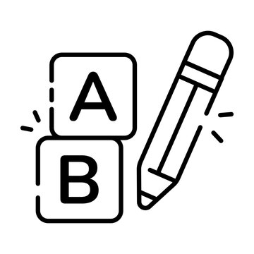 Editable design vector of abc blocks 