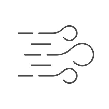 Air wave line outline icon