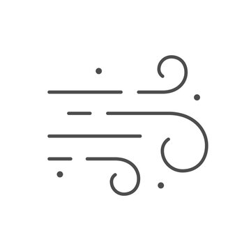Wind gust line outline icon