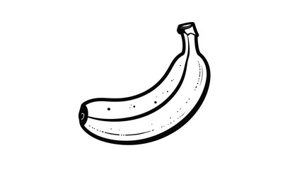 Illustration of a ripe banana with detailed texture. © ajji