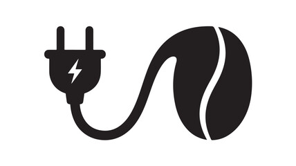 Fototapeta premium Electric Plug Icon with Lightning Bolt Symbolizing Power and Energy Connection Featuring Symbol, Electricity, Charge with Outlet