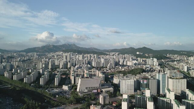 4K Drone of Sangam Area nearby Seoul World Cup Stadium