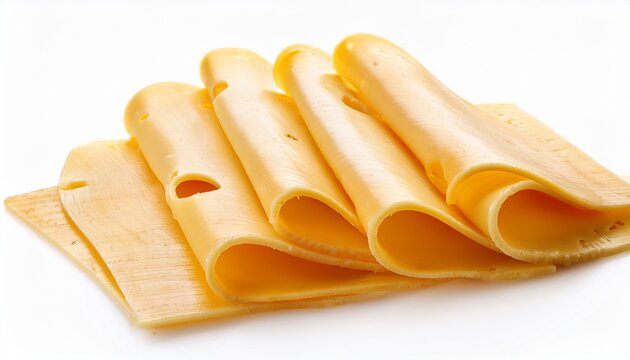 cheese slices isolated on white background