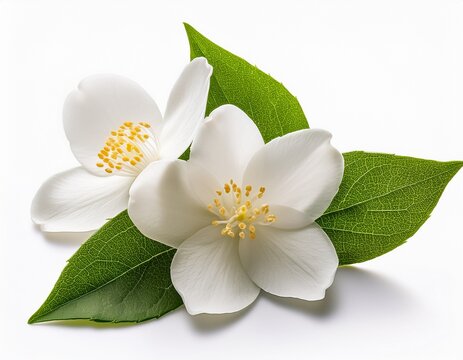 jasmine flowers isolated on white background