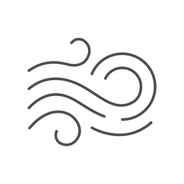 Fresh air line outline icon