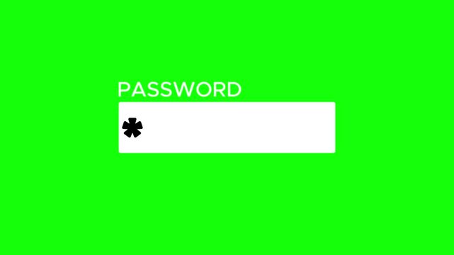 Digital illustration of password input fields with varying degrees of completion and access denied status