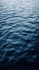 Obraz premium Ocean surface displays rhythmic blue waves that ripple across the deep water under the clear daylight in a vast liquid expanse.