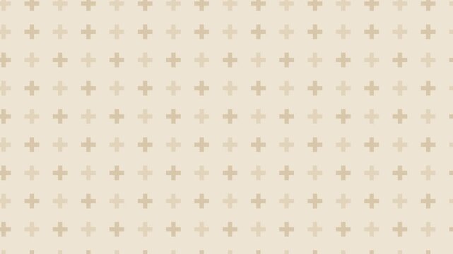 Beige plus sign pattern scrolling steadily, swiss minimal seamless loop background
