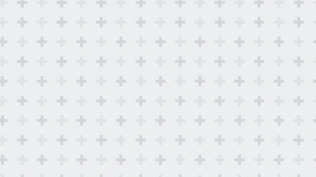 White plus sign pattern scrolling steadily, swiss minimal seamless loop background