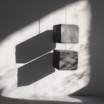 Object casting impossible shadow surreal concept