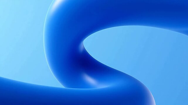 Glossy dark blue s-curve on light background