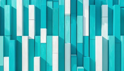 Fototapete 3D Abstract Geometric Turquoise Pattern Design.  © bere