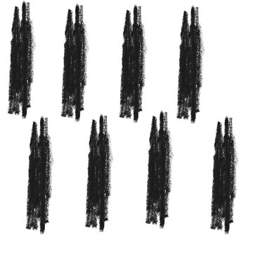 Charcoal Tally Mark Scribble Brush Set &ndash; Hand Drawn Counting Stroke Collection for Grunge Design


