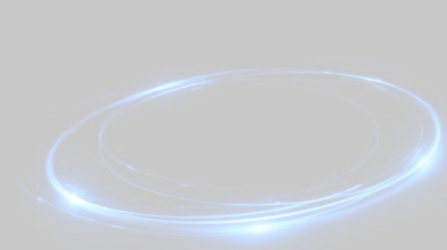 Magic Energy Circle PNG with Blue Plasma Glow, Neon Portal Effect, Transparent Isolated Background for Fantasy Illustration and Sci Fi Artwork.