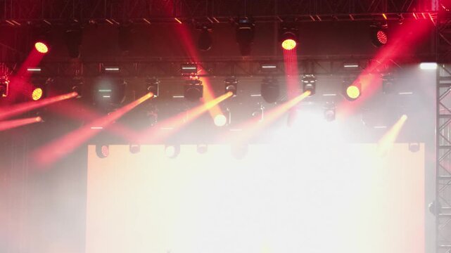 Professional concert lighting and stage rigging with LED screen