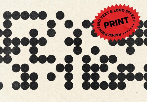 Paper Press Text Effect For Poster And Branding Design