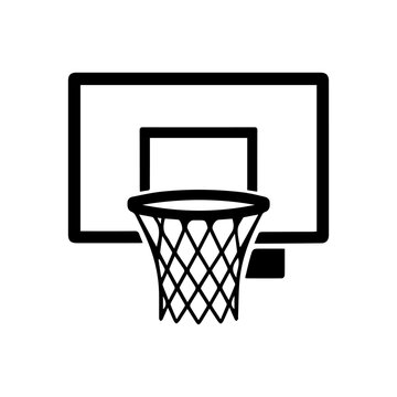 Basketball Hoop with Backboard Vector Icon