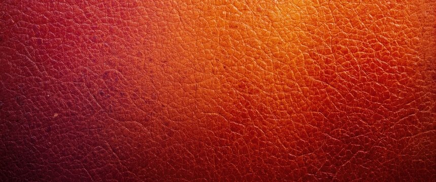 Textured Leather Background in Warm Rust and Orange Tones