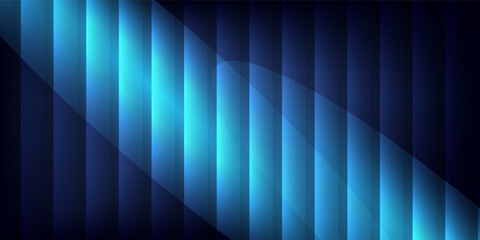 Obraz premium Blue And Navy Gradient Ripple Glass Texture On A Dark Background. A Modern Digital Abstract Design Featuring Smooth Vertical Lines And A Sense Of Dynamic Liquid Motion