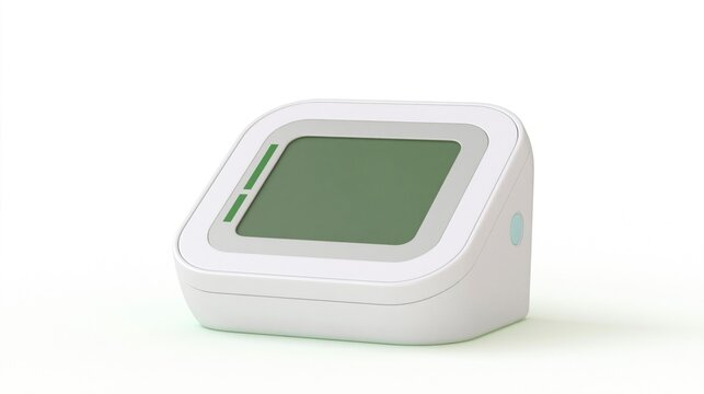Digital Blood Pressure Monitor Isolated on White Background