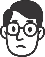 Man With Glasses Looking Sad