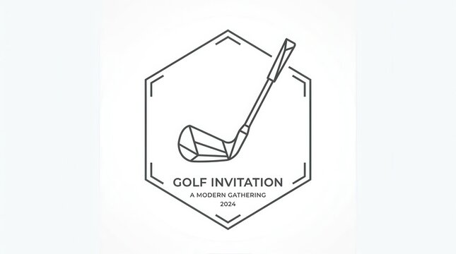 golf invitation logo, golf club icon