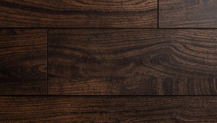 Dark Wood Flooring with Rich Grain Texture in Closeup Detail