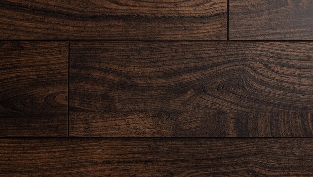 Dark Wood Flooring with Rich Grain Texture in Closeup Detail