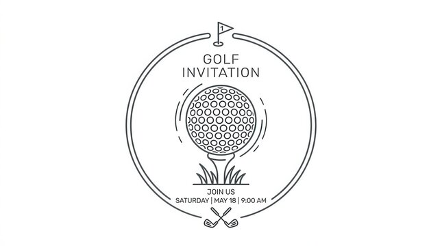 golf invitation stamp