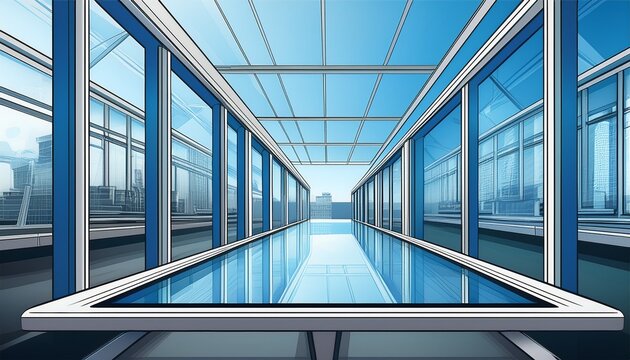 production of plastic windows glass ai generation