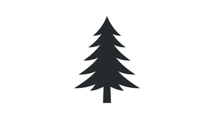 Fototapeta premium Pine Tree Silhouette Vector Illustration