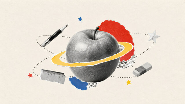 image.pngRetro style collage with school supplies and celestial motifs, symbolizing knowledge, discovery, and imagination