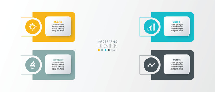 Infographic template business concept with workflow.