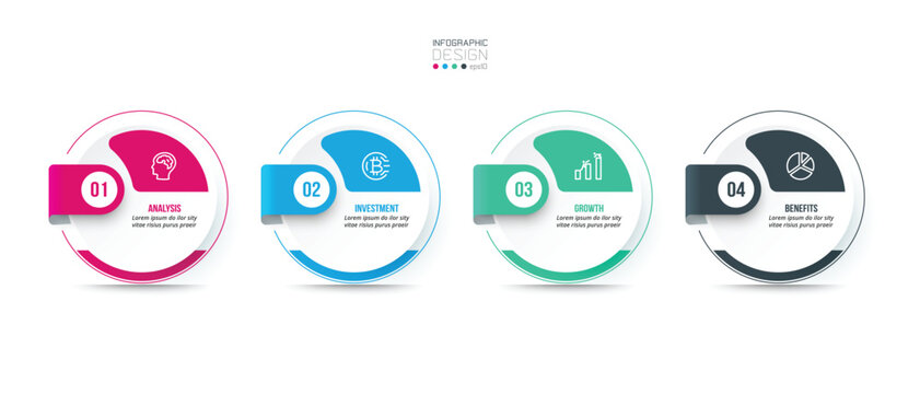 Template with step business infographic or option design.