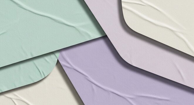 Modern minimalist folded paper art with soft shadows. Abstract geometric origami texture for clean design projects.
