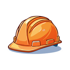 Fototapeta premium Vibrant Orange Hard Hat for Construction Safety and Work Protection
