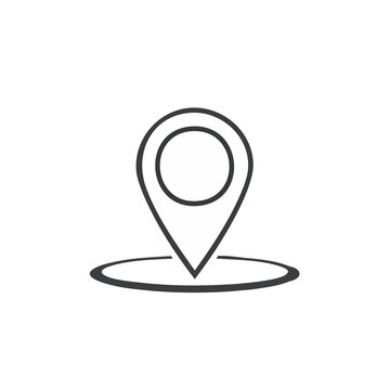 Simple location pin icon symbol graphic