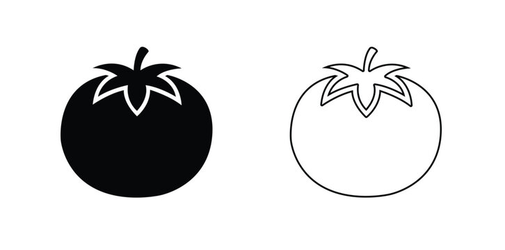 Tomato vegetable icon, Tomato vegetable Logo, Tomato vegetable Vector illustration
